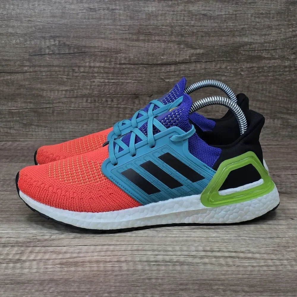 Adidas Ultraboost 20 What The Solar Men's Sz 7 Women's Sz 8 Orange Blue Sneakers